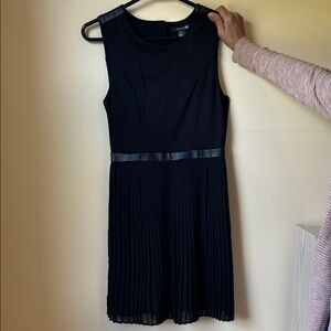 Forever 21 Black Pleated Mini Dress